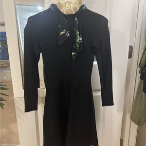 Sandro Black A-Line Dress Size 0